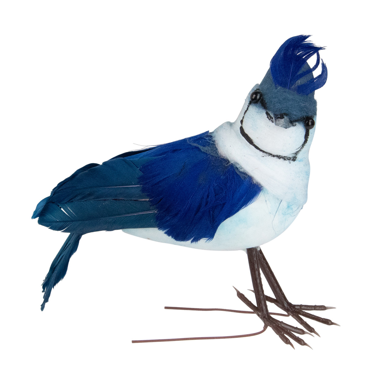 4.5" Blue and White Blue Jay Clip-On Christmas Ornament
