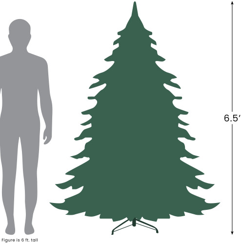 Real Touch?? Slim Layered Nordmann Fir Artificial Christmas Tree - Unlit - 6.5'