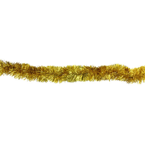 Christmas Tinsel Foil Christmas Garland - 50' x 2.5" - Gold - Unlit