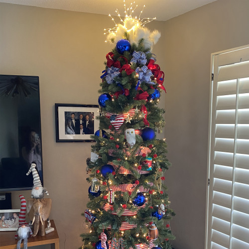 4ct Royal Blue 2-Finish Glass Christmas Ball Ornaments 4" (100mm)