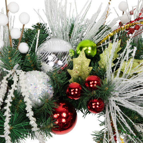 Snowmen and Icicles Pine Artificial Christmas Wreath - 40" - Unlit