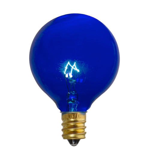 Pack of 25 Incandescent G50 Blue Christmas Replacement Bulbs