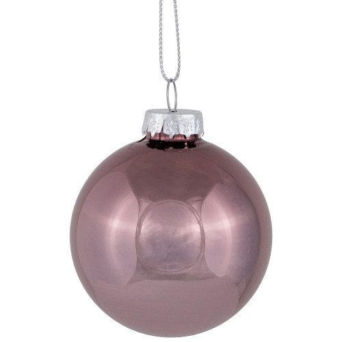 Shiny and Matte Christmas Glass Ball Ornaments - 2.25" (55mm) - Pink - 24ct