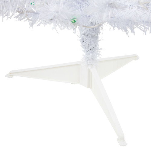 3' Pre-Lit Woodbury White Pine Slim Artificial Christmas Tree, Green Lights