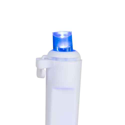 50ct Blue LED Wide Angle Christmas Lights, 16.25ft White Wire