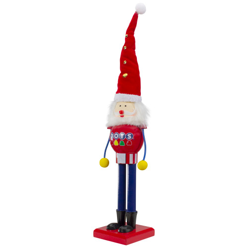 16.75" Red and Blue Dots Christmas Nutcracker Figurine