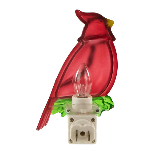 5.5" Red Cardinal Bird Christmas Night Light