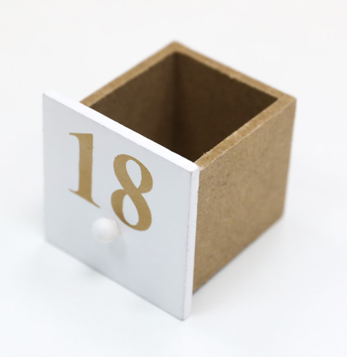 BRUBAKER Reusable Wooden Advent Calendar to Fill - White Snow House with LED Lighting - DIY Christmas Calendar 9.57 x 17.72 x 3.15 inches