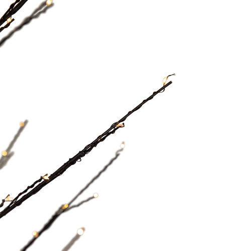 5' Black LED Lighted Christmas Twig Tree - Warm White Lights