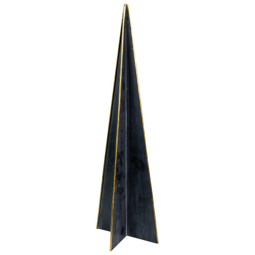 Triangular Christmas Tree Decoration - 15" - Blue and Gold