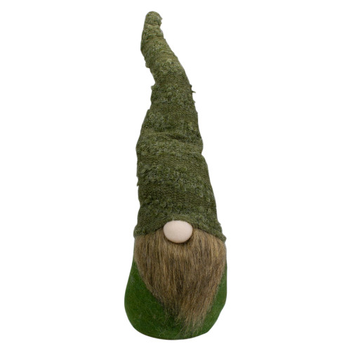 Standing Forest Gnome Christmas Figure with Bendable Hat - 21" - Green