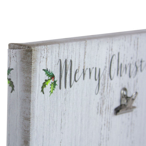 10" Car and Gifts Merry Christmas Canvas Wall Art with Photo Clip