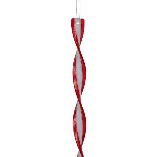 6ct Red and White Candy Swirl Christmas Ornaments 8"