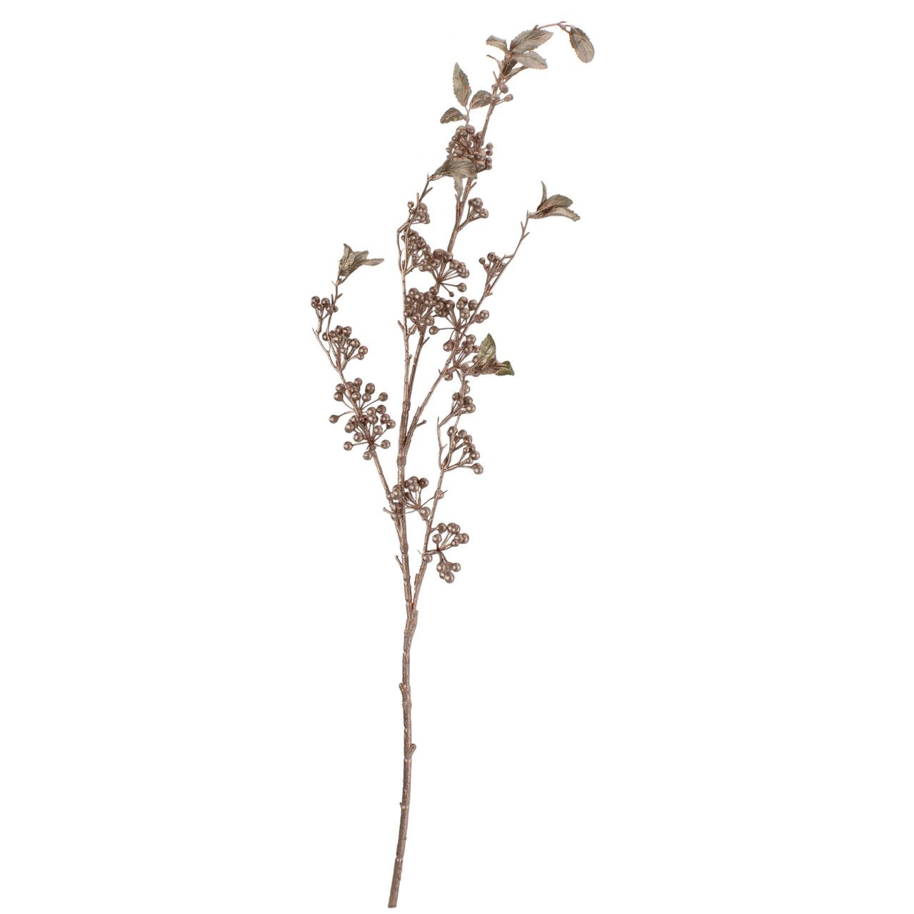 Glittered Berries Artificial Christmas Spray - 37" - Rose Gold