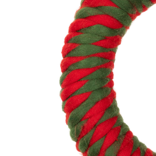 Twisted Yarn Plush Christmas Wreath - 13.5" - Unlit