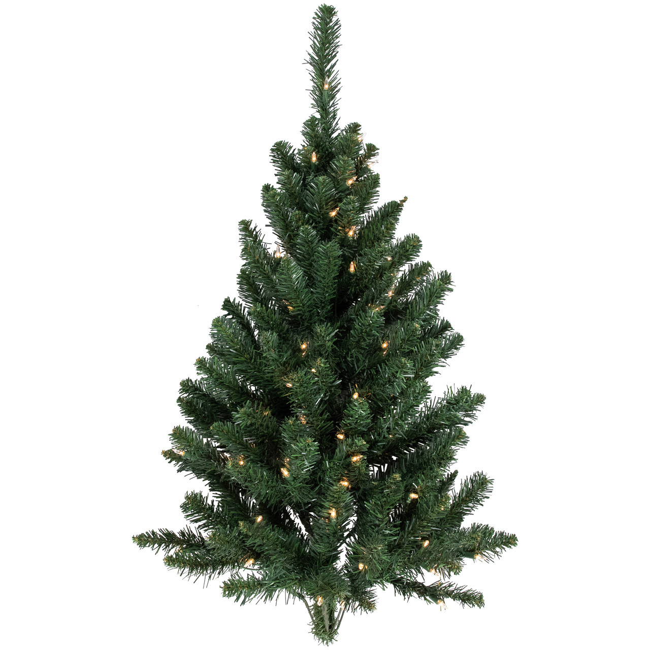 3' Pre-Lit Buffalo Fir Artificial Christmas Wall or Door Tree, Clear AlwaysLit Lights
