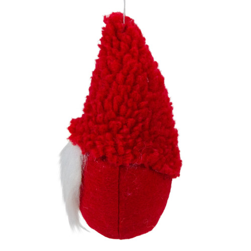 Plush Gnome Christmas Ornament - 7" - Red