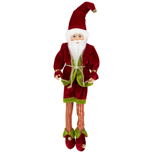 Elf Monarch Poseable Christmas Figure - 18" - Red and Green