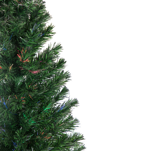 6' Multi-Color Fiber Optic Pine Christmas Tree
