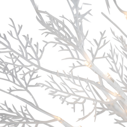 5' LED Lighted White Lace Artificial Christmas Tree - Warm White Lights