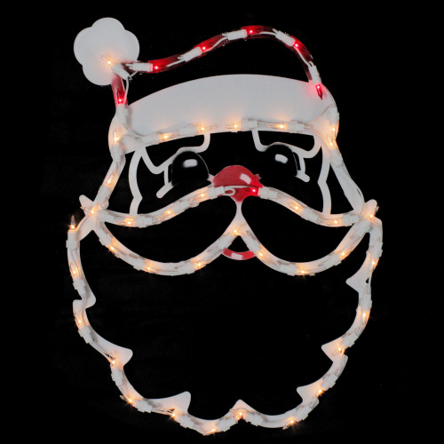 Lighted Santa Claus Christmas Window Silhouette - 17.5 Inch