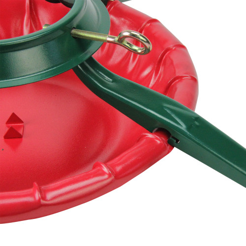 Metal Tree Stand for Live Christmas Trees - 22" - Red and Green