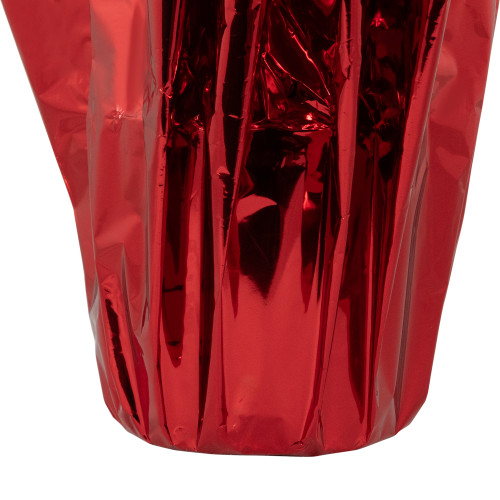 Artificial Christmas Poinsettia Flowers with Wrapped Base - 22" - White