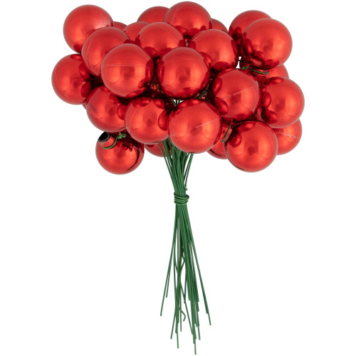 6.75" Shiny Red Shatterproof Ball Ornament Christmas Pick