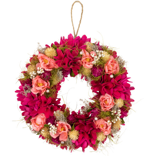 Mixed Floral and Berries Artificial Spring Wreath - 12.5"