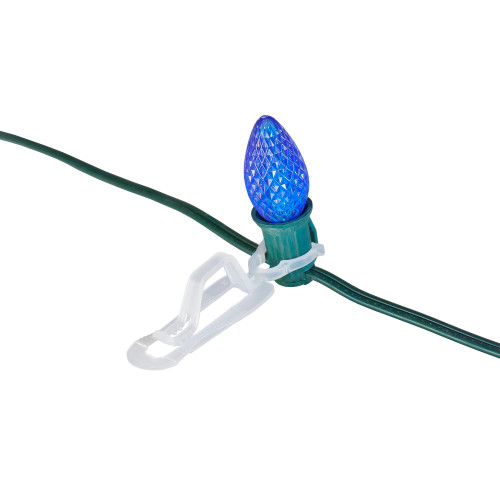 Set of 50 Clear Outdoor Universal Christmas Light Clips - 3.5"