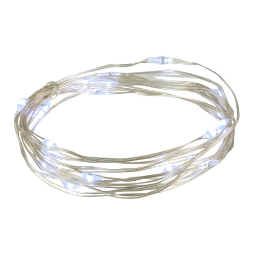 20-Count Pure White LED Micro Fairy Christmas Lights - 6ft, Copper Wire