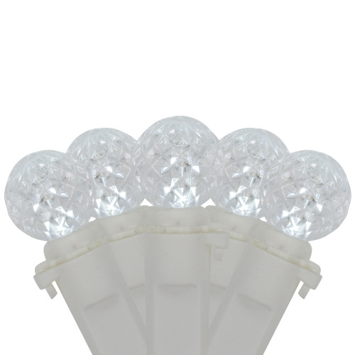 LED G12 Berry Christmas Lights - Pure White - 16' White Wire - 50 ct