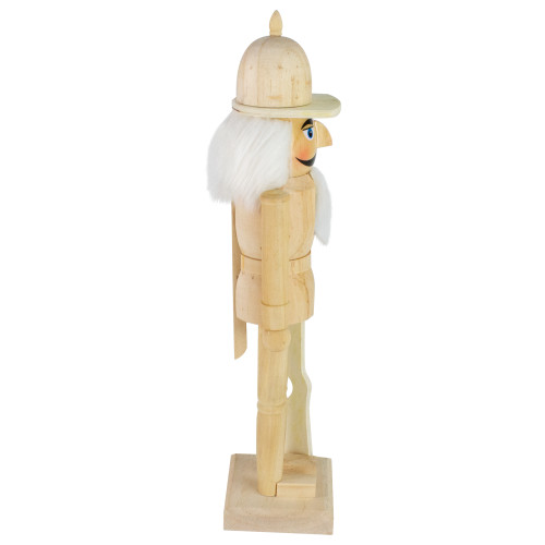 15" Unfinished Paintable Wooden Christmas Nutcracker with Rifle