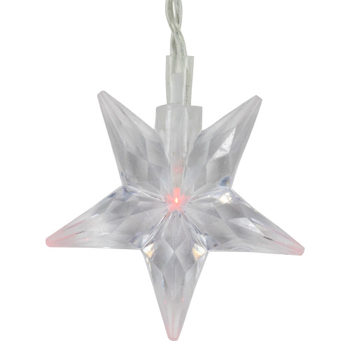 LED Stars Icicle Christmas Lights - Multi-Color - 29.5' Clear Wire - 400ct