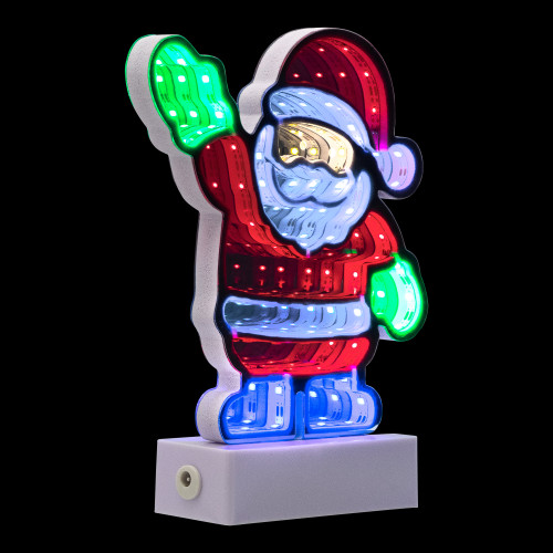 LED 3D Santa Claus Christmas Infinity Mirror - 8"