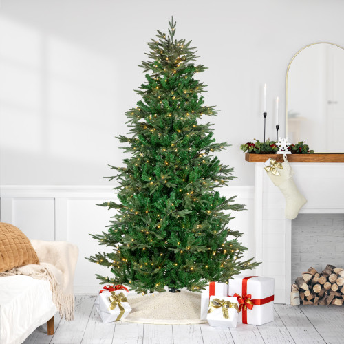 Real Touch?? Pre-Lit Full Hudson Fir Artificial Christmas Tree - 7.5' - Warm White LED