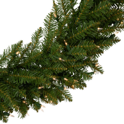 Pre-Lit Rockwood Pine Artificial Christmas Wreath, 36-Inch, Clear Lights