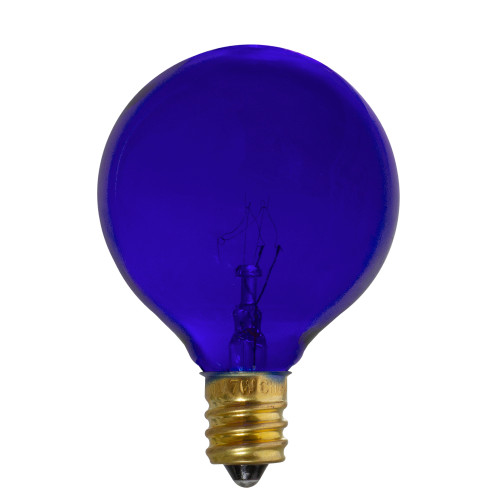 Pack of 25 Incandescent G50 Blue Christmas Replacement Bulbs