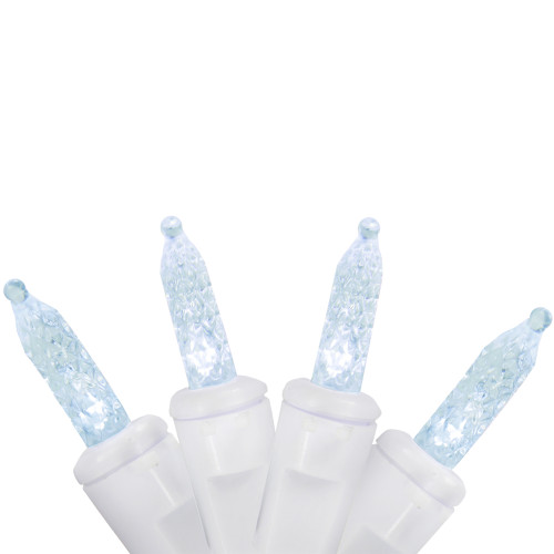 60 White LED Mini Dripping Christmas Lights - 10 ft White Wire