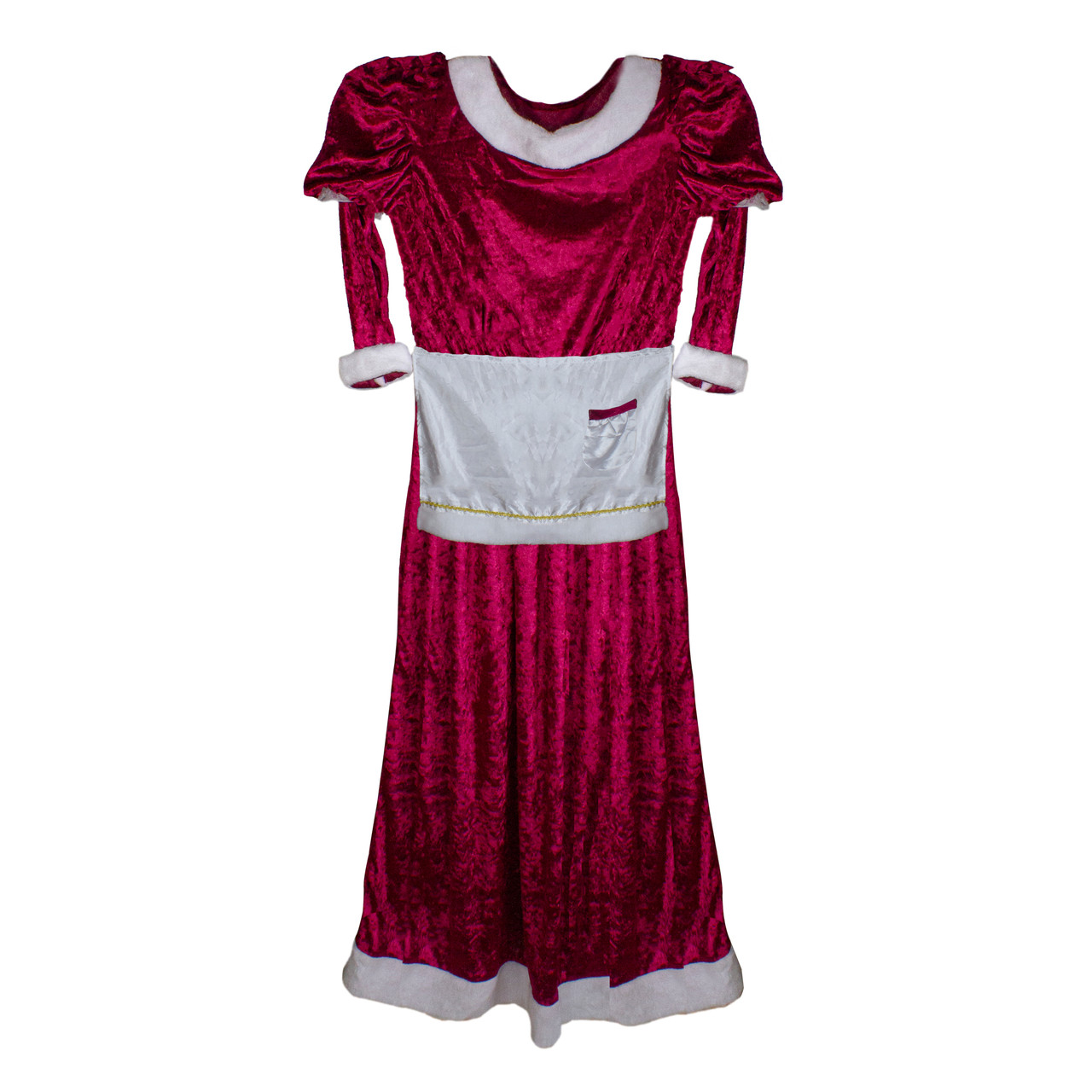 White and Red Girl's Mrs. Claus Costume Set - 10-14 Years