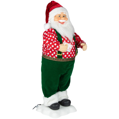 24" Animated and Musical Santa Claus with Hot Cocoa Christmas Figure