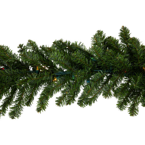 Pre-Lit Canadian Pine Artificial Christmas Garland - 9' x 12" - Multicolor Lights