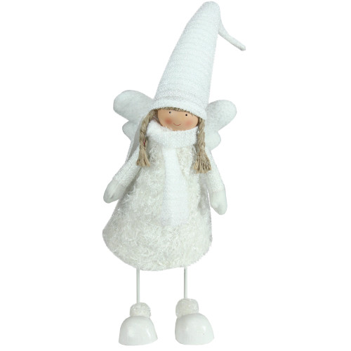 Bobble Girl Angel Christmas Figurine - 26.75" - White
