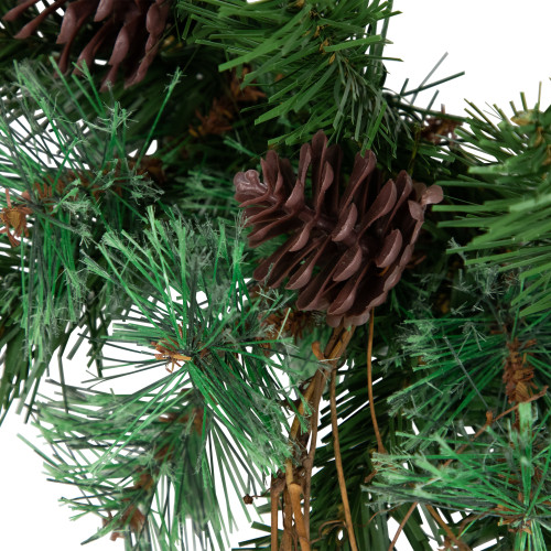 Country Mixed Pine, Twig and Pinecone Artificial Christmas Wreath - 16" - Unlit
