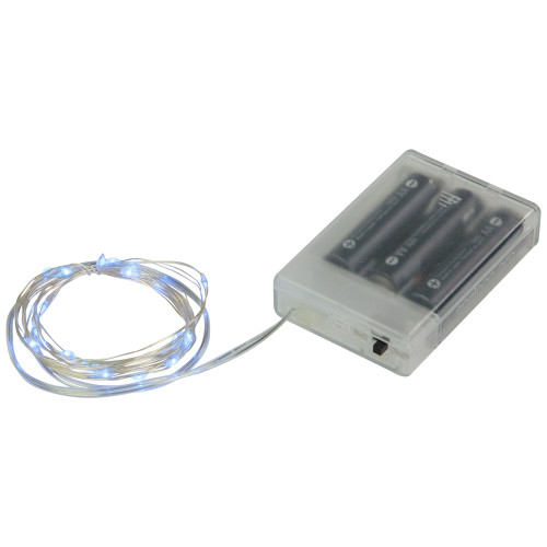 20-Count Blue LED Micro Fairy Christmas Lights - 6ft, Copper Wire