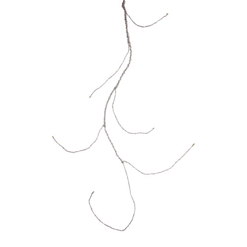 36 Purple LED Angel Tear Drop Branch Christmas Lights - 4.3 ft Silver and Bronze Wire