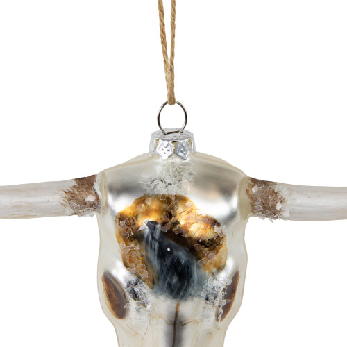 5.5" Longhorn Glass Christmas Ornament