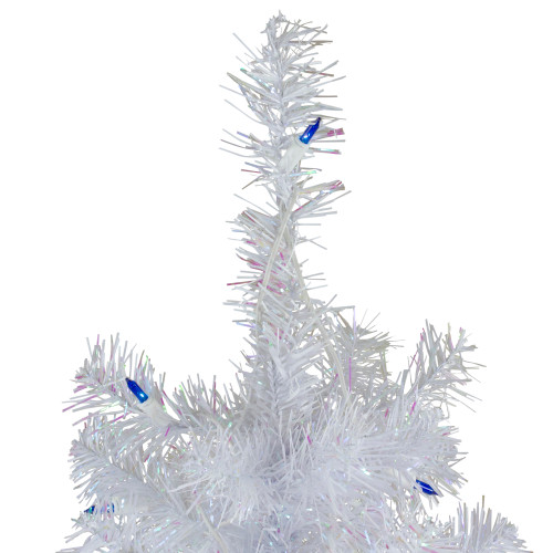 3' Pre-Lit White Pine Slim Artificial Christmas Tree - Blue Lights