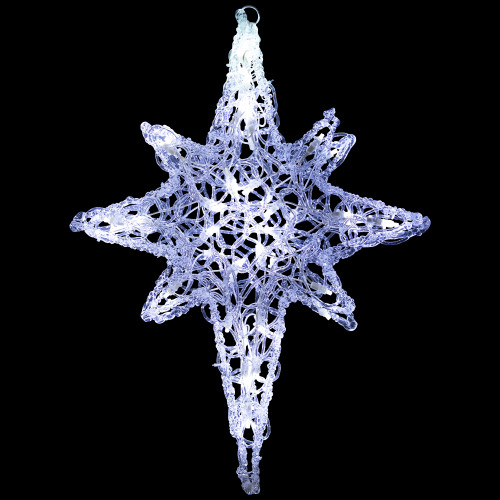 24" Color Changing Blue and White LED Bethlehem Star Hanging Christmas Decoration