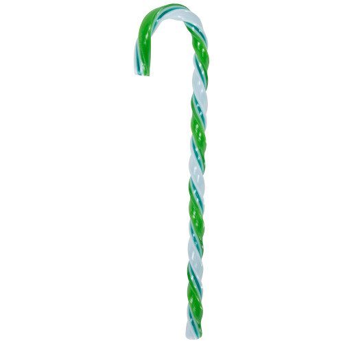 Twist Candy Cane Christmas Ornaments - 6" - Green and White - 12 ct